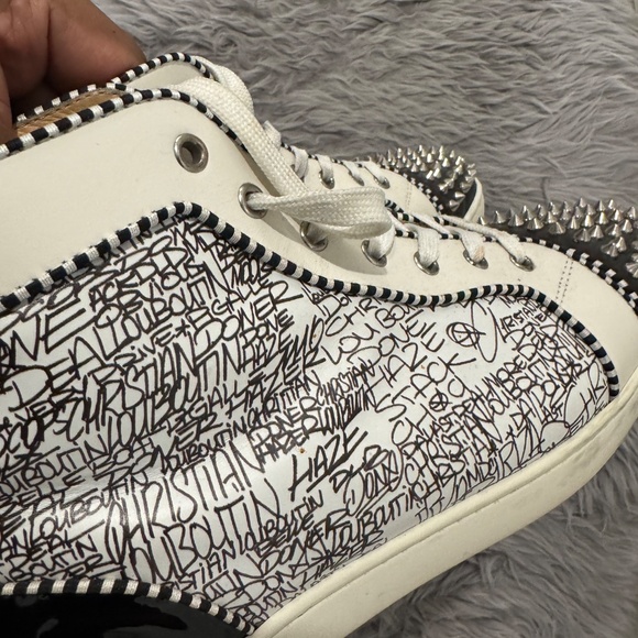 Christian Louboutin Men's Orlato High Top Spike Sneakers - Picture 8 of 8
